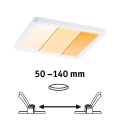 Paulmann 92993 - LED/13W IP44 Εντοιχισμένο φωτιστικό οροφής για μπάνιο AREO 230V 2000/3000/4000K 17,5x17,5 cm λευκό
