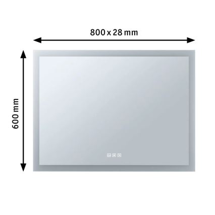 Paulmann 93013 - LED/22W IP44 Dimmable φωτιζόμενος καθρέφτης μπάνιου με οπίσθιο φωτισμό 230V  2700/4000/6500K