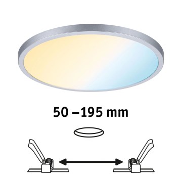 Paulmann 93046 - LED/16W IP44 Ρυθμιζόμενο εντοιχισμένο φωτιστικό μπάνιου AREO 230V 3000-6500K διάμ. 23 cm ματ χρώμιο
