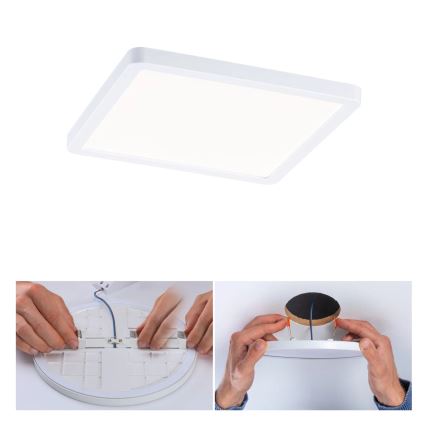 Paulmann 93059 - LED/13W IP44 Ρυθμιζόμενο χωνευτό φωτιστικό οροφής για μπάνιο AREO 230V 17,5x17,5 cm λευκό