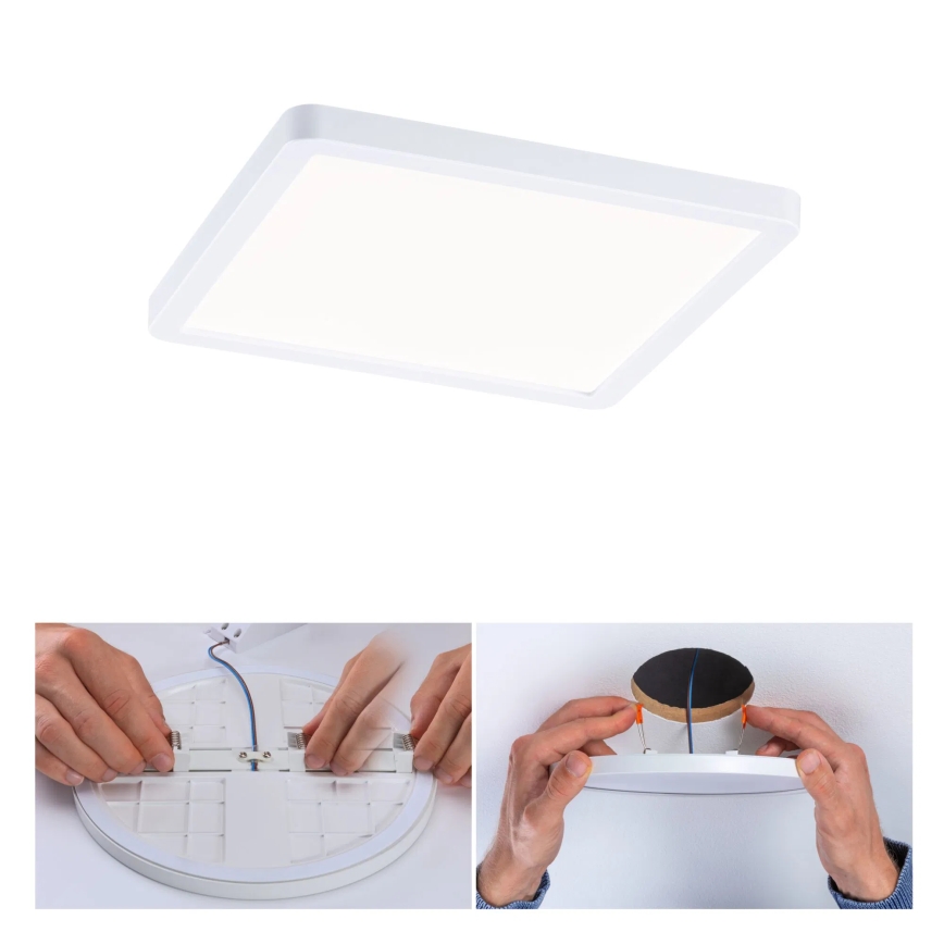 Paulmann 93059 - LED/13W IP44 Ρυθμιζόμενο χωνευτό φωτιστικό οροφής για μπάνιο AREO 230V 17,5x17,5 cm λευκό