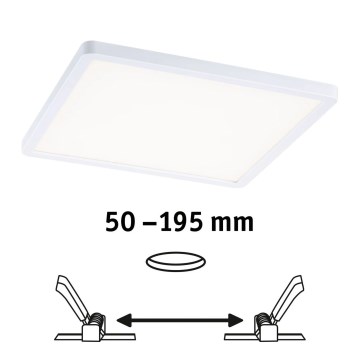 Paulmann 93060 - LED/16W IP44 Ρυθμιζόμενο εντοιχισμένο φωτιστικό μπάνιου AREO 230V 23x23 cm λευκό