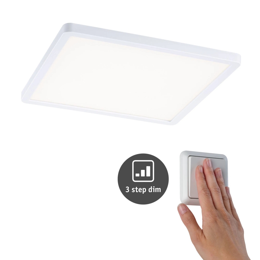 Paulmann 93060 - LED/16W IP44 Ρυθμιζόμενο εντοιχισμένο φωτιστικό μπάνιου AREO 230V 23x23 cm λευκό