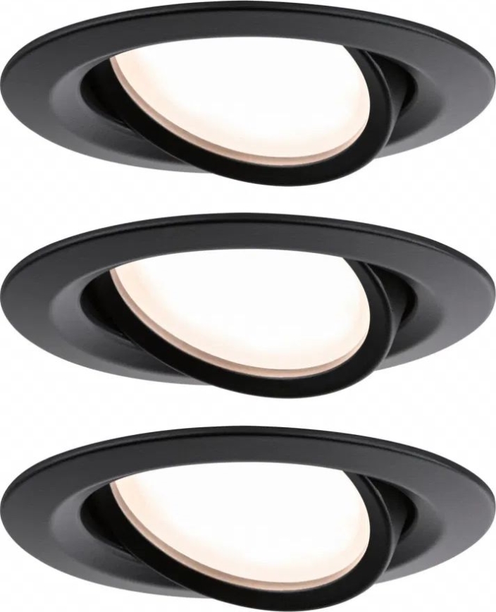 Paulmann 93080 - ΣΕΤ 3xLED/6W IP23 Ρυθμιζόμενο φωτιστικό οροφής μπάνιου COIN 230V