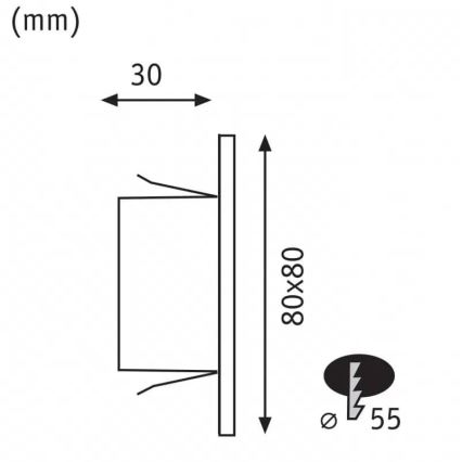 Paulmann 93093 - LED/1,2W Φωτιστικό σκάλας EDGE 230V