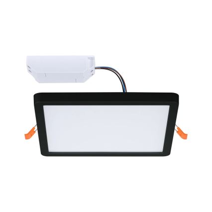 Paulmann 93101 - LED/13W IP44 χωνευτό φωτιστικό οροφής μπάνιου AREO 230V 2000/3000/4000K 17,5x17,5 cm μαύρο