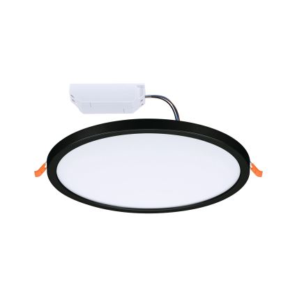 Paulmann 93102 - LED/16W IP44 Εντοιχισμένο φωτιστικό οροφής για μπάνιο AREO 230V 2000/3000/4000K Ø 23 cm μαύρο