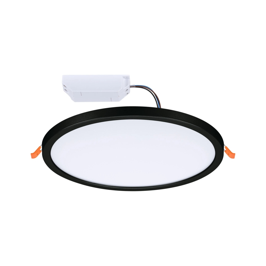 Paulmann 93102 - LED/16W IP44 Εντοιχισμένο φωτιστικό οροφής για μπάνιο AREO 230V 2000/3000/4000K Ø 23 cm μαύρο