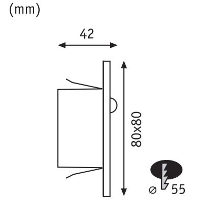 Paulmann 93133 - LED/1,2W Φωτιστικό σκάλας με αισθητήρα EDGE 230V λευκό