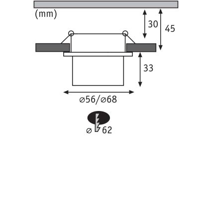 Paulmann 93383 - ΣΕΤ 3xLED/6W IP44 Χωνευτό φωτιστικό οροφής μπάνιου dimmimg GIL 230V