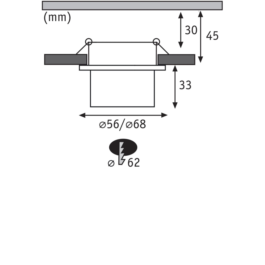 Paulmann 93383 - ΣΕΤ 3xLED/6W IP44 Χωνευτό φωτιστικό οροφής μπάνιου dimmimg GIL 230V