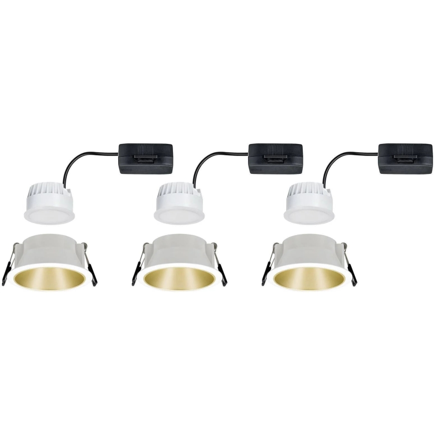 Paulmann 93406 - ΣΕΤ 3xLED/6,5W IP44 Dimmable χωνευτά φωτιστικά μπάνιου COLE 230V