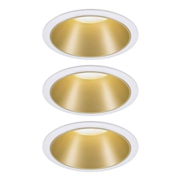 Paulmann 93406 - ΣΕΤ 3xLED/6,5W IP44 Dimmable χωνευτά φωτιστικά μπάνιου COLE 230V