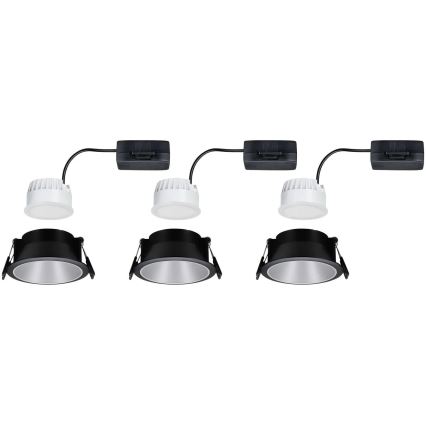 Paulmann 93408 - ΣΕΤ 3xLED/6,5W IP44 Dimmable χωνευτά φωτιστικά μπάνιου COLE 230V