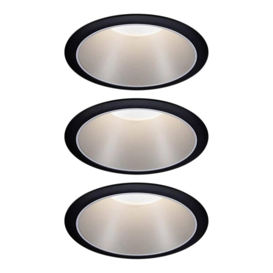 Paulmann 93408 - ΣΕΤ 3xLED/6,5W IP44 Dimmable χωνευτά φωτιστικά μπάνιου COLE 230V