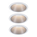 Paulmann 93410 - ΣΕΤ 3xLED/6,5W IP44 Dimmable χωνευτά φωτιστικά μπάνιου COLE 230V