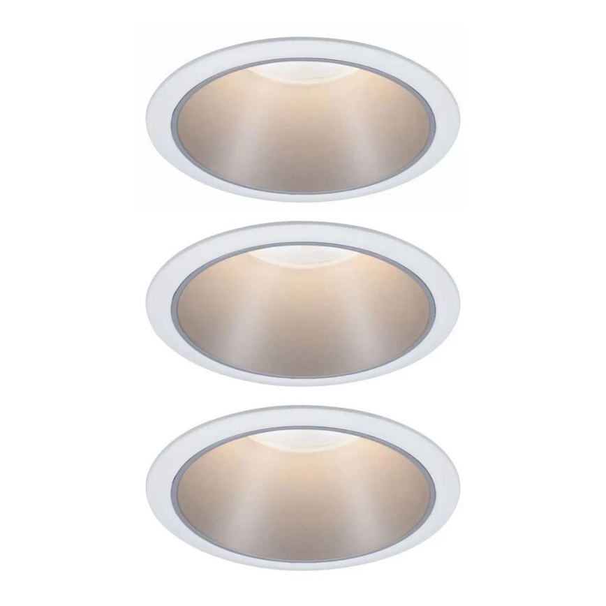 Paulmann 93410 - ΣΕΤ 3xLED/6,5W IP44 Dimmable χωνευτά φωτιστικά μπάνιου COLE 230V