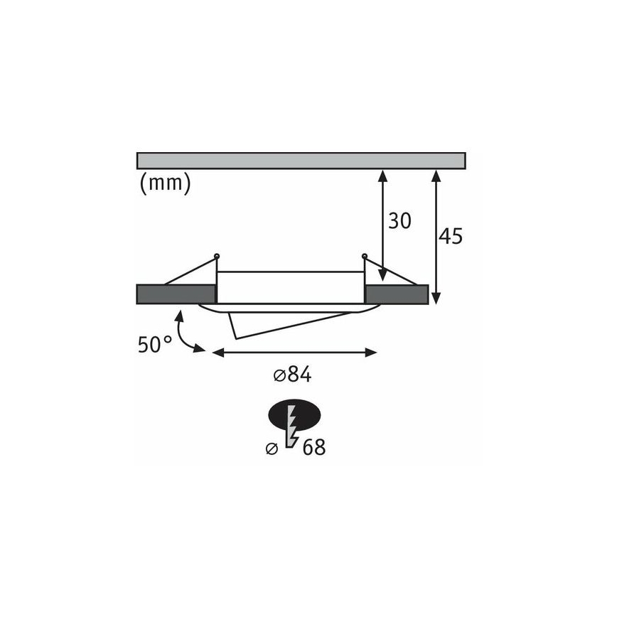 Paulmann 93449 - ΣΕΤ 3xLED/6,5W IP23 Χωνευτό φωτιστικό μπάνιου NOVA 230V
