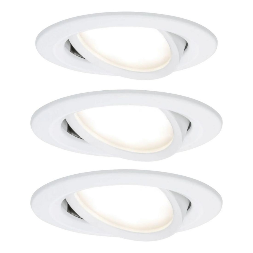 Paulmann 93449 - ΣΕΤ 3xLED/6,5W IP23 Χωνευτό φωτιστικό μπάνιου NOVA 230V