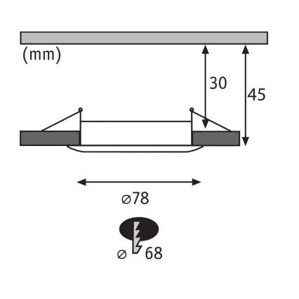 Paulmann 93462 - ΣΕΤ 3xLED/6W IP44 Χωνευτά φωτιστικά μπάνιου NOVA 230V