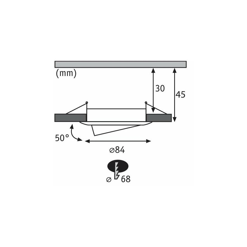Paulmann 93483 - ΣΕΤ 3xLED/6,5W IP23 Dimmable χωνευτά φωτιστικά μπάνιου NOVA 230V