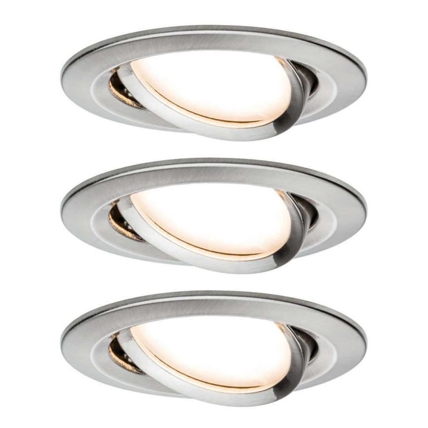 Paulmann 93483 - ΣΕΤ 3xLED/6,5W IP23 Dimmable χωνευτά φωτιστικά μπάνιου NOVA 230V