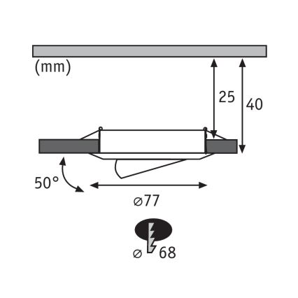 Paulmann 93579 - ΣΕΤ 3xLED/3,8W Χωνευτό φως PREMIUM 230V