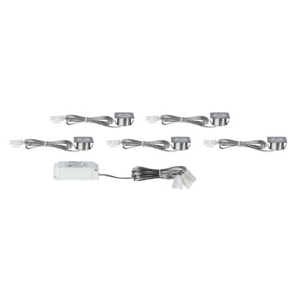 Paulmann 93587 - ΣΕΤ 5xLED/0,4W Χωνευτό φωτιστικό 12V/230V 2700K