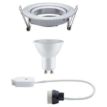 Paulmann 93602 - LED GU10/7W IP23 Dimmable χωνευτό φωτιστικό μπάνιου NOVA 230V