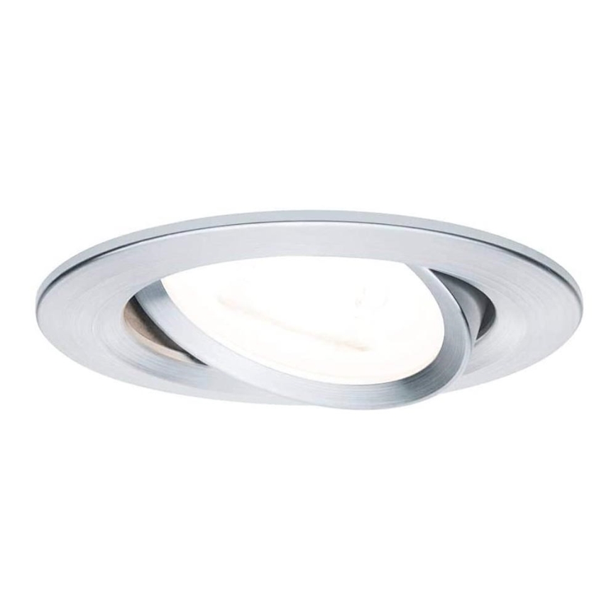 Paulmann 93602 - LED GU10/7W IP23 Dimmable χωνευτό φωτιστικό μπάνιου NOVA 230V