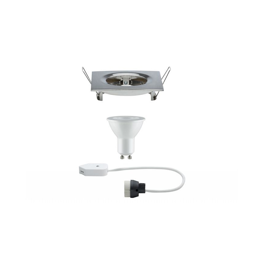 Paulmann 93611 - LED-GU10/7W IP44 Χωνευτό φωτιστικό μπάνιου NOVA 230V με δυνατότητα ρύθμισης φωτισμού