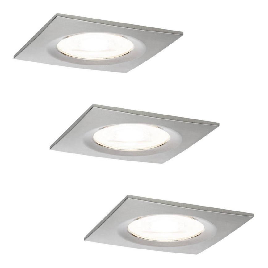 Paulmann 93615 - ΣΕΤ 3x LED/7W IP44 Χωνευτό φωτιστικό οροφής μπάνιου dimmimg 230V