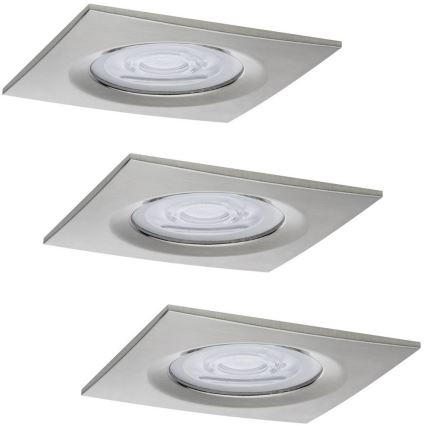 Paulmann 93615 - ΣΕΤ 3x LED/7W IP44 Χωνευτό φωτιστικό οροφής μπάνιου dimmimg 230V