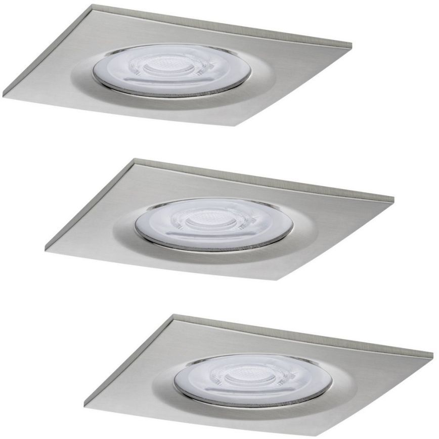 Paulmann 93615 - ΣΕΤ 3x LED/7W IP44 Χωνευτό φωτιστικό οροφής μπάνιου dimmimg 230V