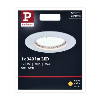 Paulmann 93658 - LED-GU10/4,5W Χωνευτό φως 230V