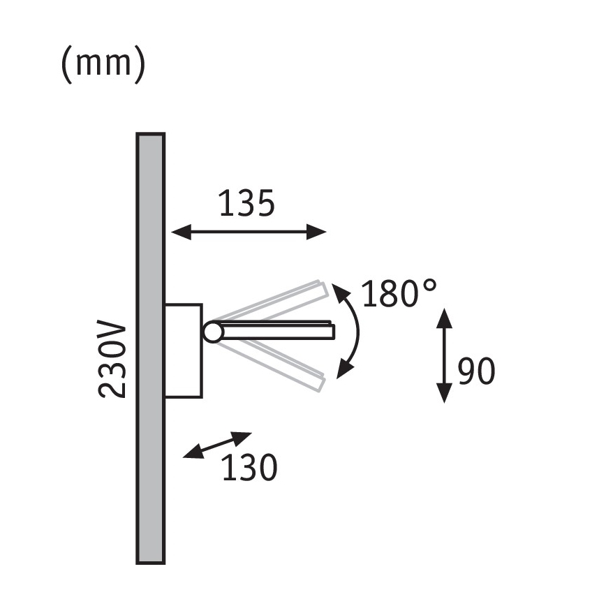 Paulmann 93781 - LED/7,2W Επιτοίχιο φωτιστικό μπάνιου SPECIAL LINE 230V IP44