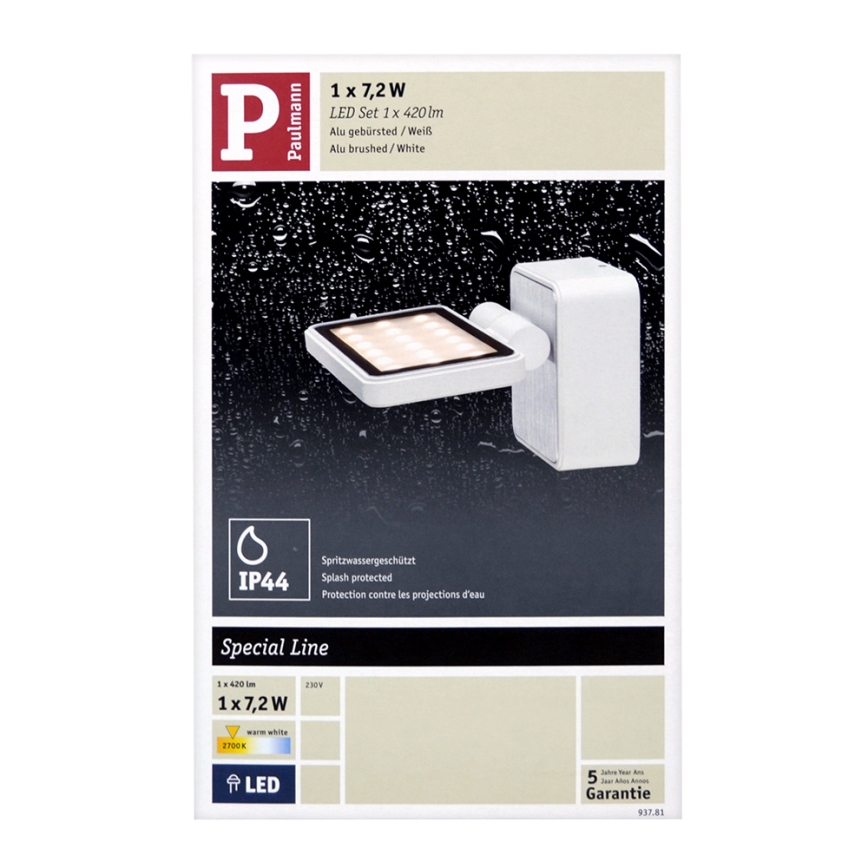 Paulmann 93781 - LED/7,2W Επιτοίχιο φωτιστικό μπάνιου SPECIAL LINE 230V IP44