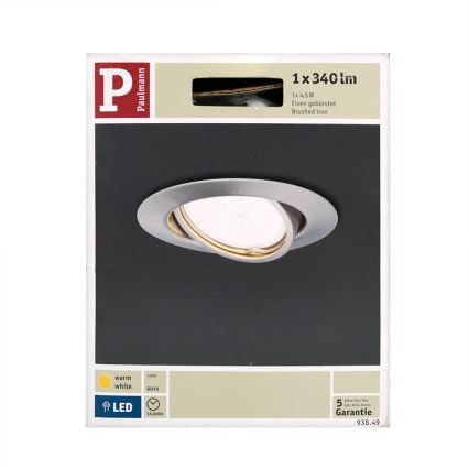 Paulmann 93849 - LED-GU10/4,5W/230V Χωνευτό φως PREMIUM LINE 230V