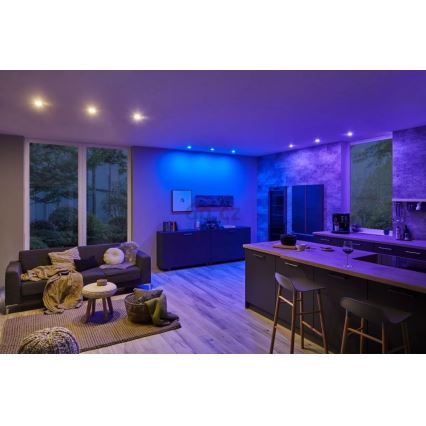 Paulmann 93940 -ΣΕΤ 3x LED RGBW/2W IP23 Χωνευτό φωτιστικό οροφής μπάνιου dimmimg 230V