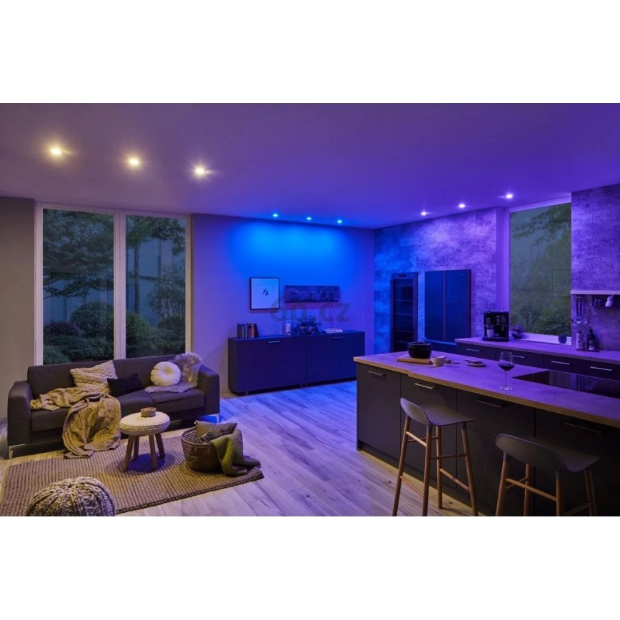 Paulmann 93940 -ΣΕΤ 3x LED RGBW/2W IP23 Χωνευτό φωτιστικό οροφής μπάνιου dimmimg 230V