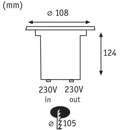 Paulmann 93992 - LED GU10/3,5W IP67 Κρεμαστό φωτιστικό οροφής εξωτερικού χώρου SPECIAL 230V