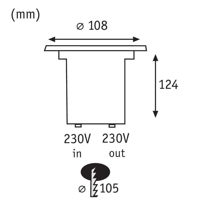 Paulmann 93992 - LED GU10/3,5W IP67 Κρεμαστό φωτιστικό οροφής εξωτερικού χώρου SPECIAL 230V