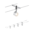Paulmann 94080 - ΣΕΤ 4xLED/4,8W Ολοκληρωμένο σύστημα καλωδίων STAGE 230V γυαλιστερό χρώμιο