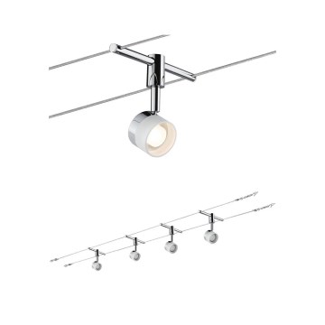 Paulmann 94080 - Σετ 4xLED/4,8W Σποτ για σύστημα καλωδίων STAGE 230V γυαλιστερό χρώμιο