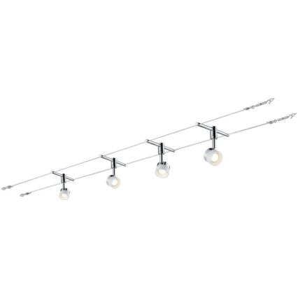 Paulmann 94080 - ΣΕΤ 4xLED/4,8W Σποτ για σύστημα ράγας STAGE 230V γυαλιστερό χρώμιο