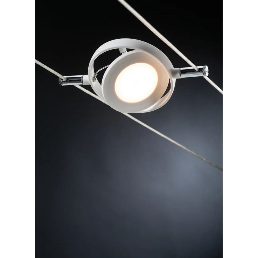 Paulmann 94106 - ΣΕΤ 6xLED/4W Φωτιστικό σποτ για a string system ROUNDMAC 230V λευκό