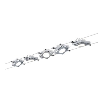 Paulmann 94108 - ΣΕΤ 5xLED/4,3W Σποτ για σύστημα καλωδίων MAC 230V ματ χρώμιο