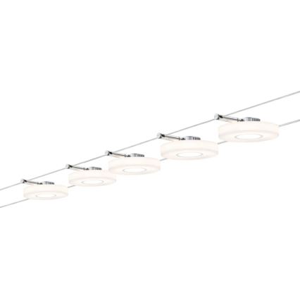 Paulmann 94109 - Σετ 5xLED/4,3W Ολοκληρωμένο σύστημα φωτισμού με καλώδιο MAC 230V λευκό
