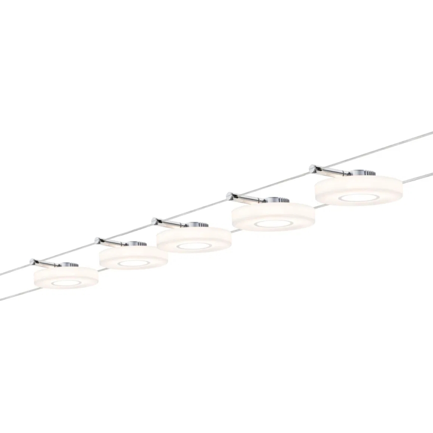 Paulmann 94109 - Σετ 5xLED/4,3W Ολοκληρωμένο σύστημα φωτισμού με καλώδιο MAC 230V λευκό