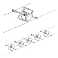 Paulmann 94133 - ΣΕΤ 5xGU5,3/10W Σποτ για σύστημα καλωδίων MAC 230V ματ χρώμιο